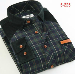 Mens Brown Checked Shirt sleeves