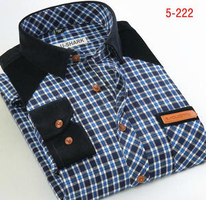 Mens Brown Checked Shirt sleeves
