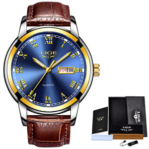 Men Fashion Sports Quartz Full Steel Gold Business Mens Watches