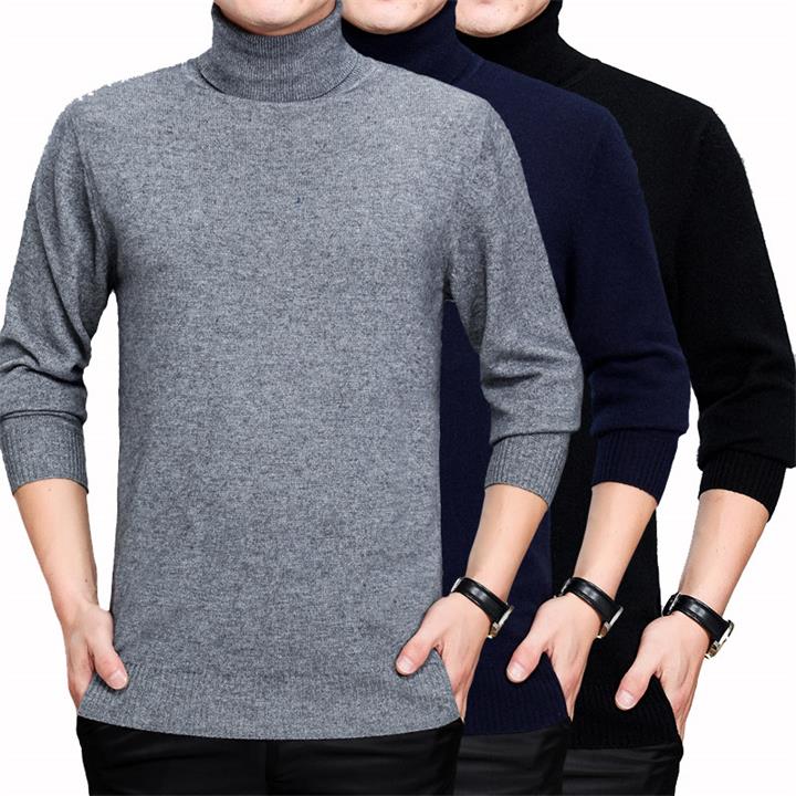 Mens turtleneck cashmere sweater