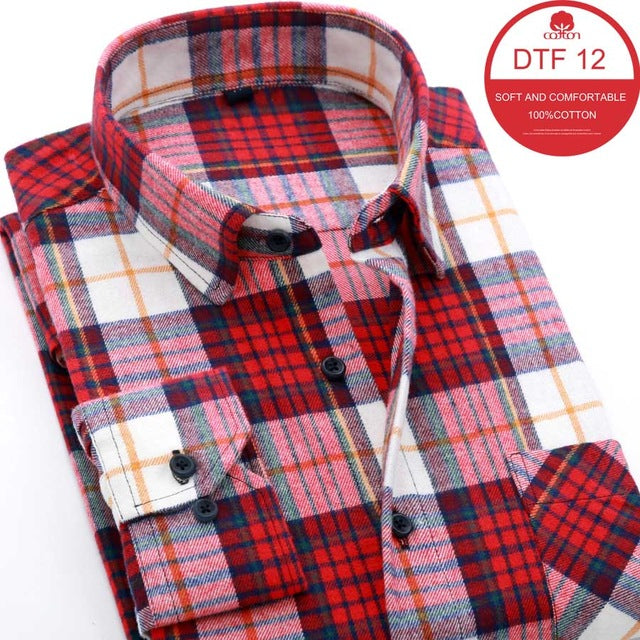 Mens Blue Green Checked Shirt sleeves