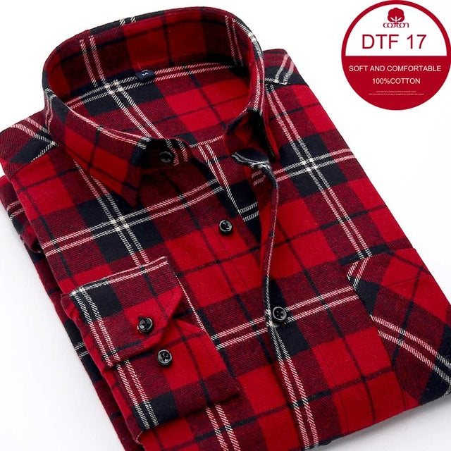 Mens Blue Green Checked Shirt sleeves