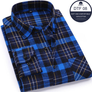 Mens Blue Green Checked Shirt sleeves