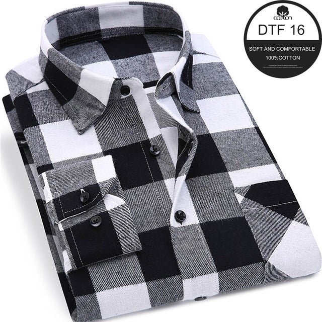 Mens Blue Green Checked Shirt sleeves