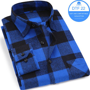 Mens Blue Green Checked Shirt sleeves