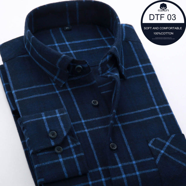 Mens Blue Green Checked Shirt sleeves
