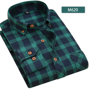 Mens Blue Green Checked Shirt sleeves