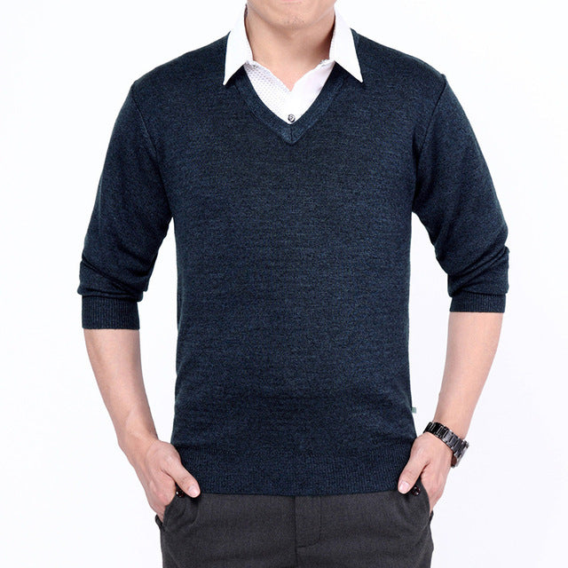 Men Knitted Turtleneck Sweaters Cashmere Pullover