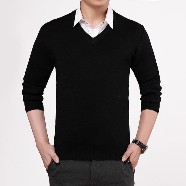 Men Knitted Turtleneck Sweaters Cashmere Pullover
