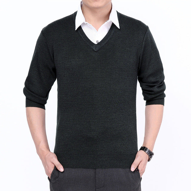 Men Knitted Turtleneck Sweaters Cashmere Pullover