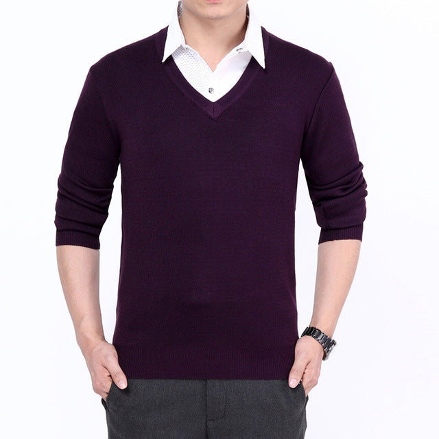 Men Knitted Turtleneck Sweaters Cashmere Pullover